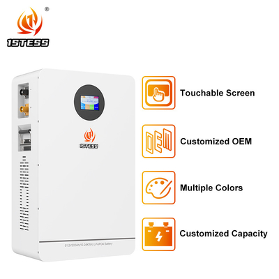 Batteria di accumulo di energia per abitazioni a muro 51.2V 10.24Kwh Batteria Pack sistema di accumulo di energia per batterie
