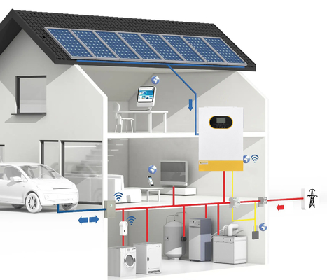 48V 5.5kw inverter ibrido solare On/Off Grid 6.2KW inverter ibrido Frequenza 50Hz/60Hz