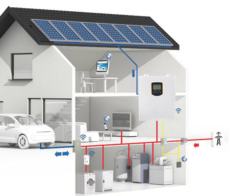 24V 48V 1.5kw 3.5kw Pure Sine Wave Hybrid Solar Inverter con modalità di ricarica MPPT