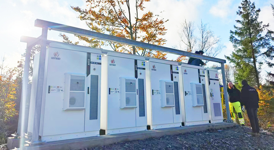 Batterie solari al litio da contenitore da 215Kwh per il deposito di energia ad alta tensione nelle applicazioni industriali e commerciali