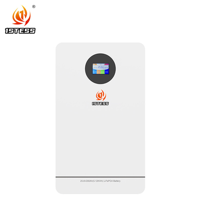 Immagazzinamento di energia domestica a muro 200ah 25,6v Batteria agli ioni di litio con 5,12kwh