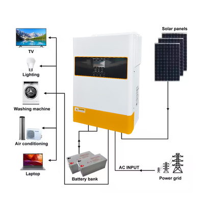 Invertitore solare ibrido 230VAC 6.2kw con regolatore MPPT e uscita di onda sinusoidale pura 48V