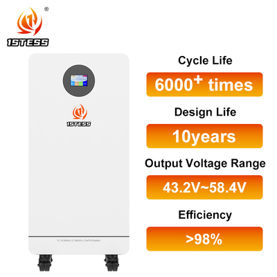 Batteria solare al litio da 300Ah 15.36kWh Batteria Lifepo4 Mobile 51.2V Sistema di accumulo di energia domestica -20°C A 55°C