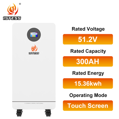 Batteria ESS residenziale da 300Ah 51.2V 15.36kWh con ruote integrate
