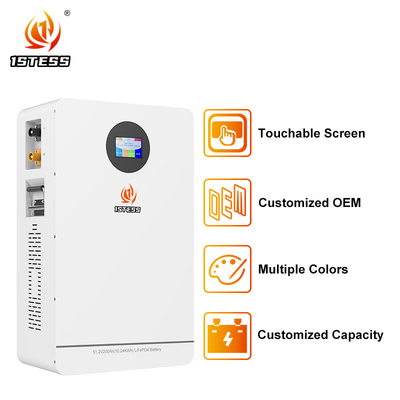 Batteria Residenziale Intelligente 10.24kWh 51.2V 200Ah Controllo Touch