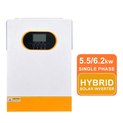 6.2kw 5.5KW 48V Pure Sine Wave Hybrid Solar Inverter con MPPT Batteria al litio ad alta tensione di ingresso Comunicazione RS485