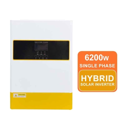 Caricabatterie solare MPPT 6.2KW Inverter ibrido Onda sinusoidale pura 48VDC Monofase Trifase Resistente alla polvere
