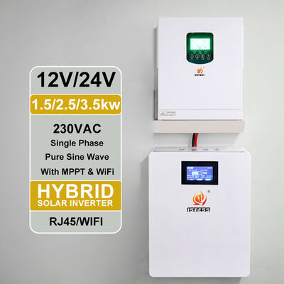1500W 24V e 2500W 24V inverter ibrido fuori rete onde sinusoidali pure MPPT batteria monofase a bassa tensione sistema solare