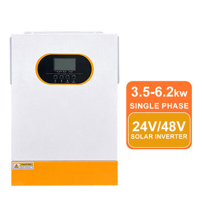 5.5KW 6.2KW 48V inverter solare onda sinusa pura MPPT 500Vdc ingresso ad alta tensione fase singola fuori rete con attivazione della batteria al litio