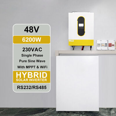Uscita 6200W Ingresso 6500W FV Inverter solare monofase a onda sinusoidale pura 48V MPPT Alta tensione per elettrodomestici