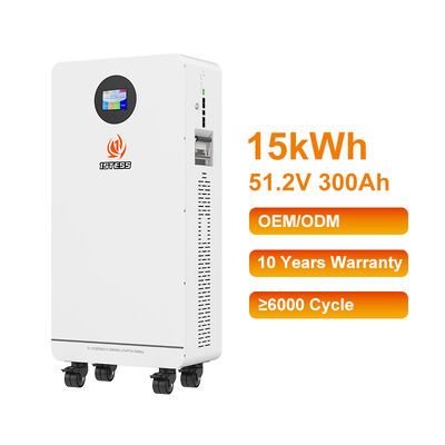 Residenziale ESS 300Ah Capacità 15.36kWh con ruote integrate Facile installazione Alta efficienza
