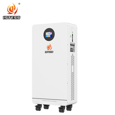 Smart Home Storage Battery 15.36kWh Grande capacità con ruote touch screen Monitor in tempo reale